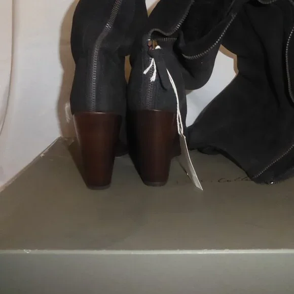 SOLD UGG Fiorentina Made In Italy Suede Thigh High Cuffable Wedge Heel Boots NIB - Picture 12 of 16